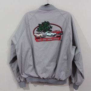 80s The Oak Park Gang Car Bomber Jacket Gray Large